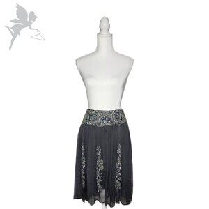 SPIEGEL Dark Fairycore Silk Party Skirt